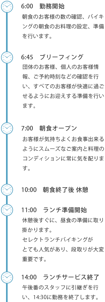 小澤さんの一日の動き